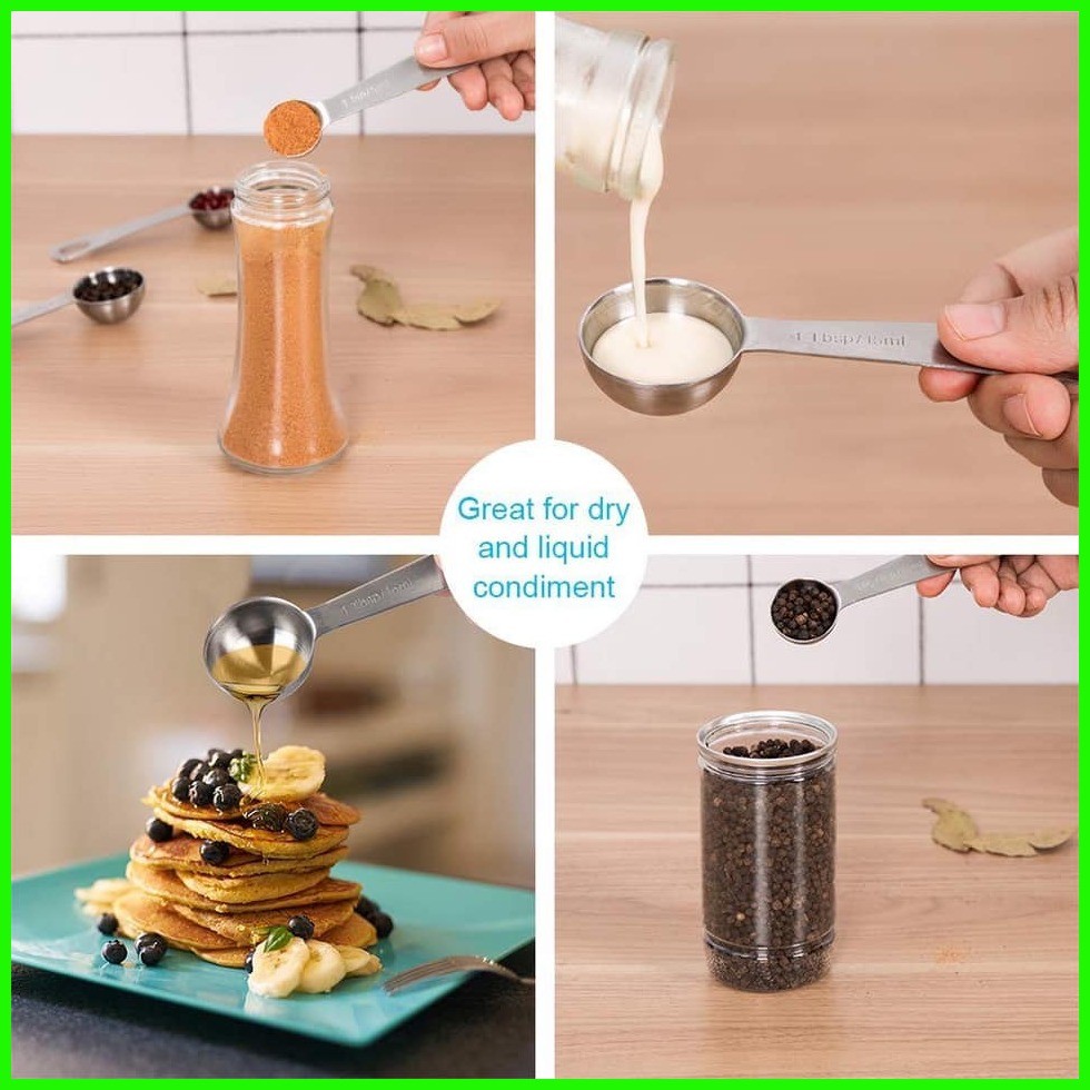 ∏ Measuring Spoons 6 Piece Stainless Steel Round Head | Shopee Philippines
