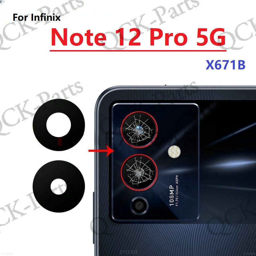 Rear Back Camera Glass Lens For Infinix Note 12 Pro 4G X676B G96 X670 ...
