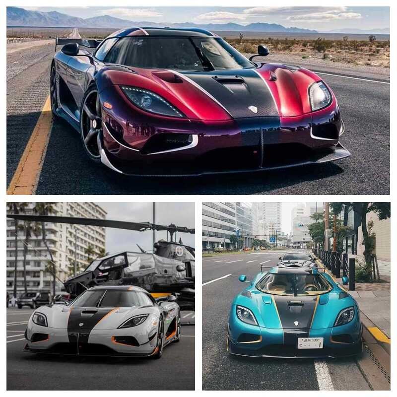 Modellino GRYNING 1/43 Koenigsegg Agera RS1 ML Supercar &ndash; Resina Gialla &ndash; Auto Pressofusa