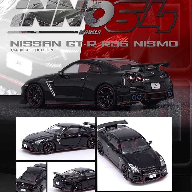 INNO 1:64 Nissan NISSAN GTR GT-R R35 NISMO Black Die-cast Alloy Car ...