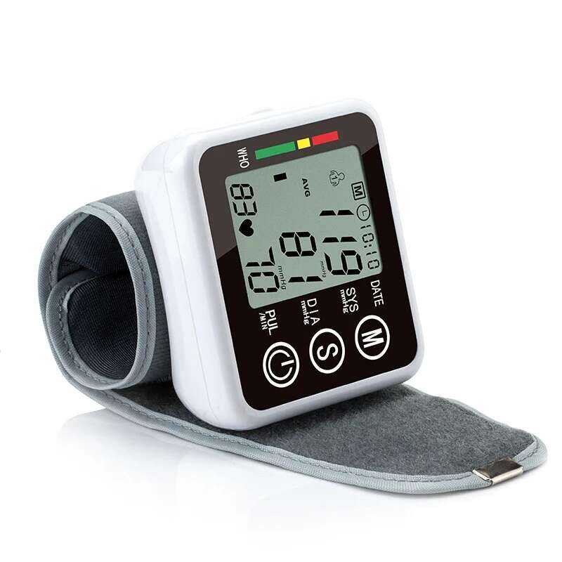 Digital Automatic Blood Pressure Heart Monitor Tensiometer Wrist Cuff ...