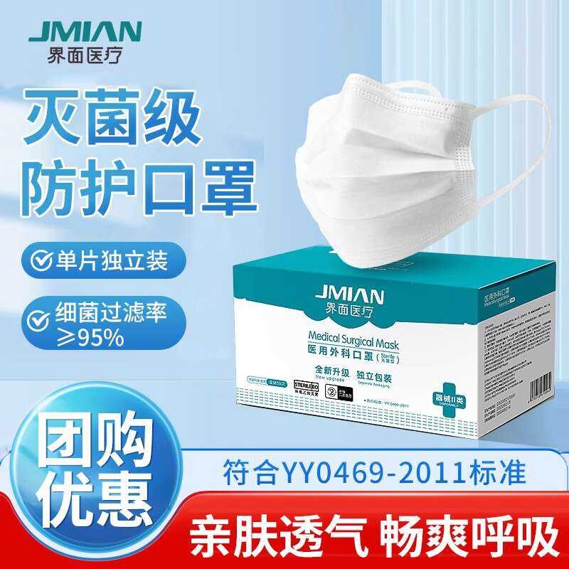 Interface surgical mask disposable medical three-layer summer windproof ...