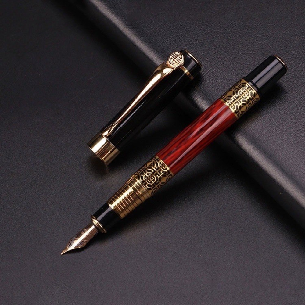 11 Pcs Fountain Pen Ink Set Retro Metal Calligraphy 0.5mm Nib Classic ...