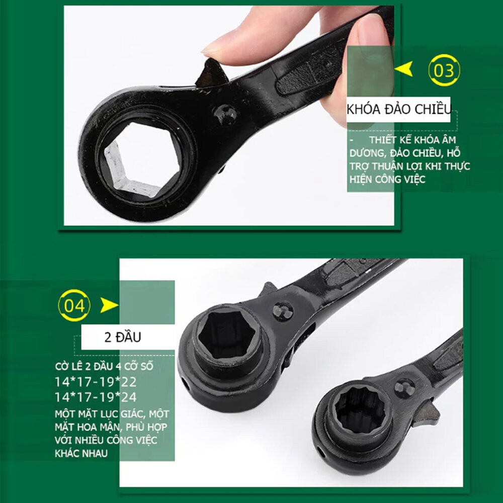 Multifunctional Dual-Headed Quick Release Socket Wrench With Hex Head ...