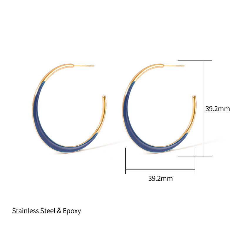 luxury large Light circle earrings for women with a high-end and niche ...