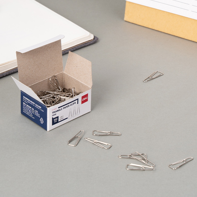 Deli Metal Triangle / Round Paper Clip EZ040 | Shopee Philippines