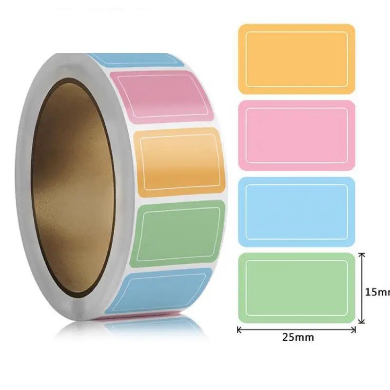 1600sheets Roll Stickers Colorful Label Waterproof Self-Adhesive Logo ...
