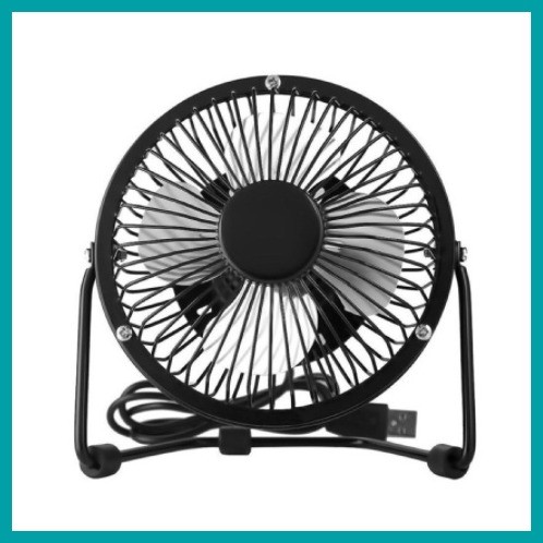 5-Inch USB Desk Fan, Portable Mini Personal Fan, Super Quiet, Metal ...