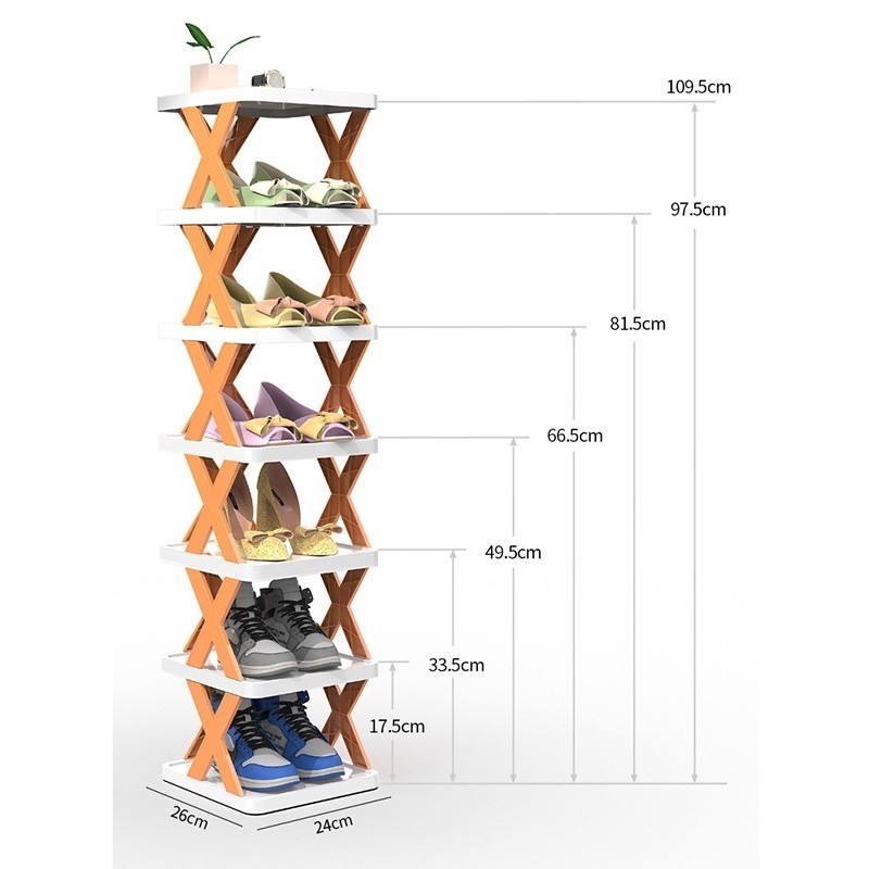 Multi-tier X-shaped Shoe Rack Folding Shoe Storage Rack Save Space ...