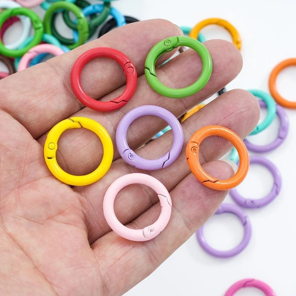 1Pcs Painted O Ring Spring Clasp Openable Round Carabiner Keychain ...