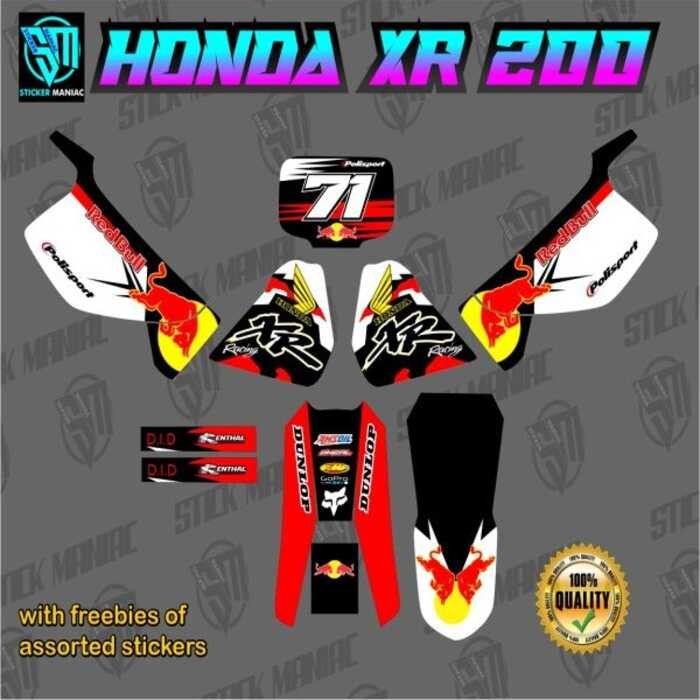XR Honda 200 decals sticker, Laminated sticker, | Shopee Philippines
