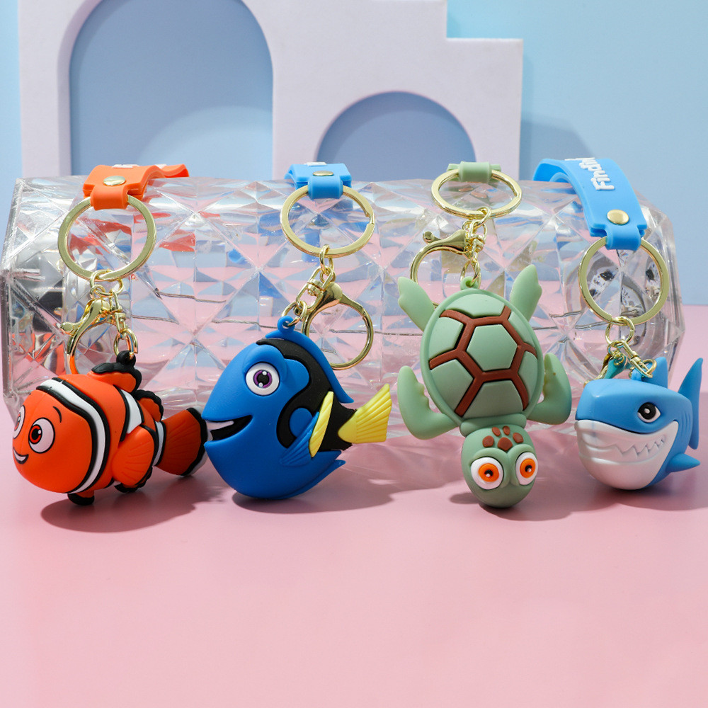 New Finding Nemo Keychain Clownfish Nemo Marlin Gill Dory Cartoon ...