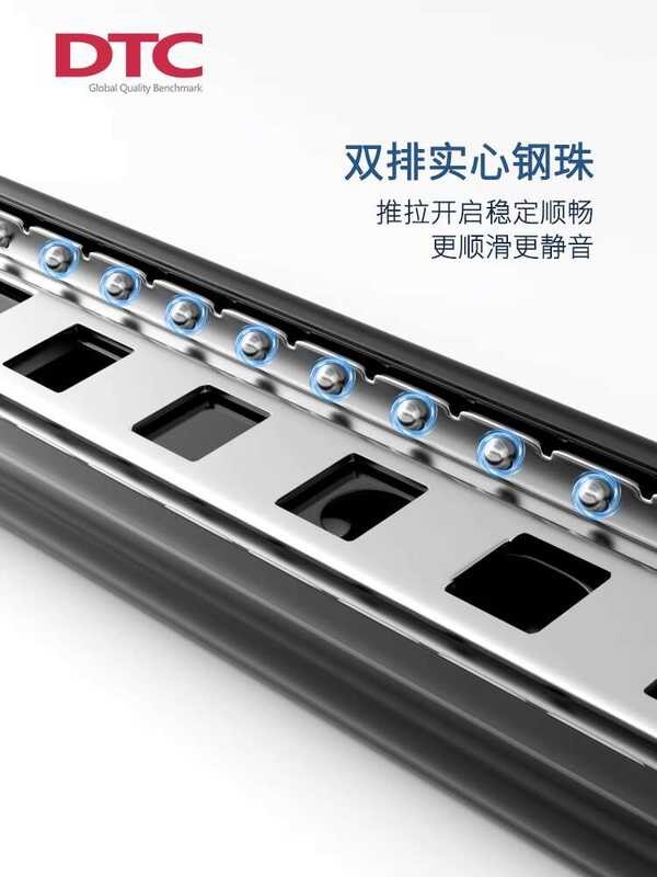 Dongtai DTC Non-Damping Drawer Track Guide Rail Three-Section Track ...