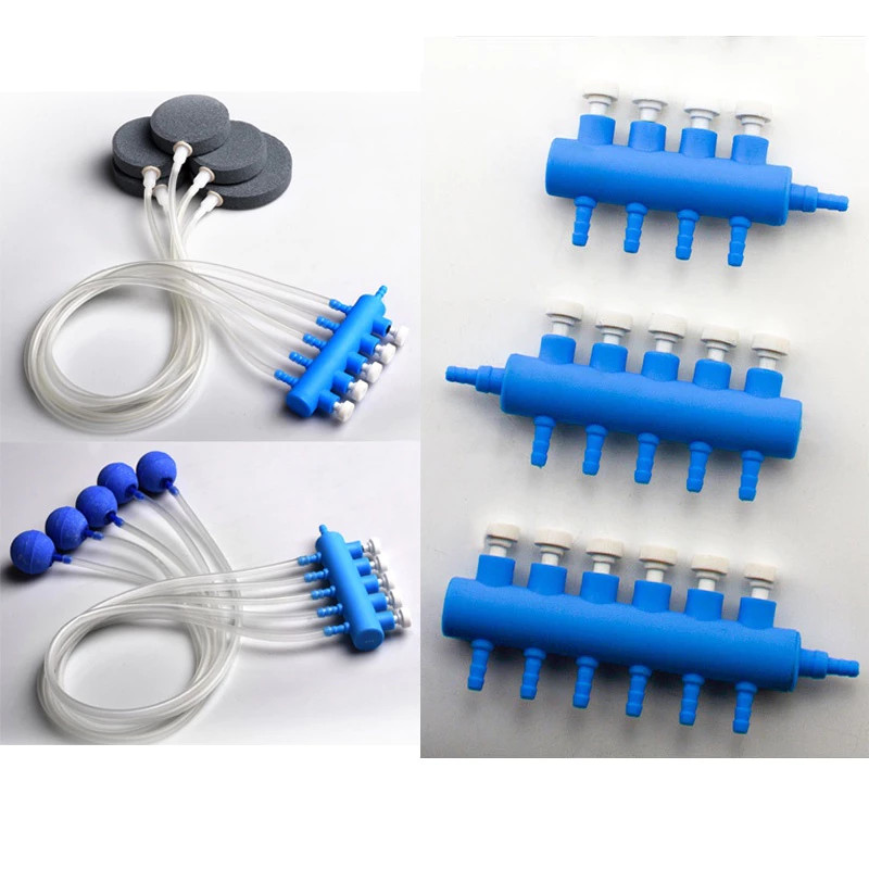 View of Aquarium Oxygen Pump Accessories Gas Distribution Head Gas Tube Oxygen ...