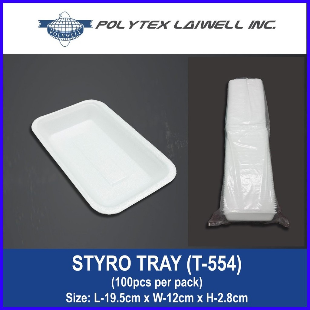 styro tray (T-554) (100pcs per pack) | Shopee Philippines