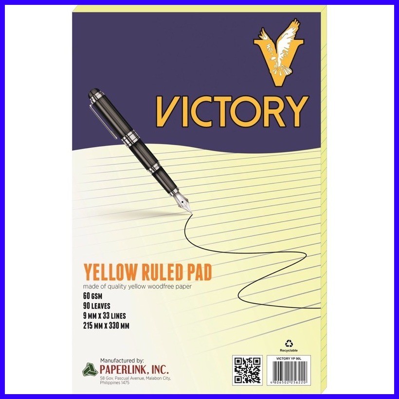 Victory Yellow Pad (80 lvs) | Shopee Philippines
