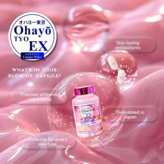 OHAYO TYO Tokyo EX Lumine White 100% MADE IN JAPAN 60 Capsules Glutathione  Collagen Vitamin