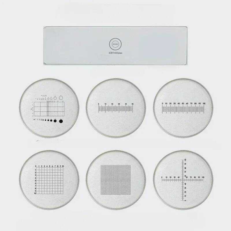 3 Microscope Eiece Calibration Slide Reticle Cross E Ocular Graticule ...