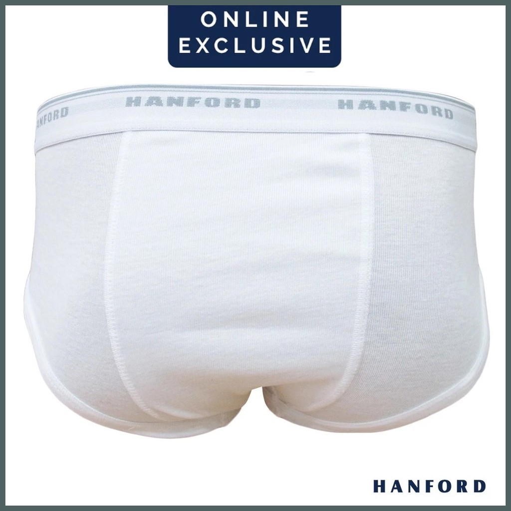 ≅ Hanford Men Premium Ribbed Cotton Classic Briefs w/ Fly Opening ...