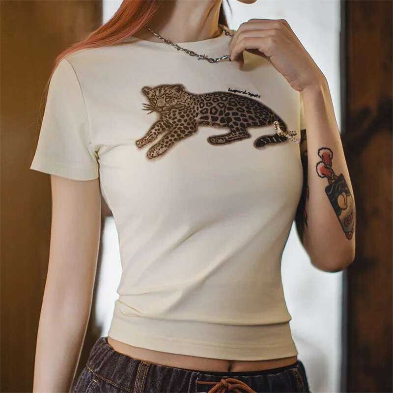 Mqtime Knitted Thread T-shirt Women's Summer Slim Fit Midriff Outfit Hot Girl Sexy Top Bottoming T-shirt