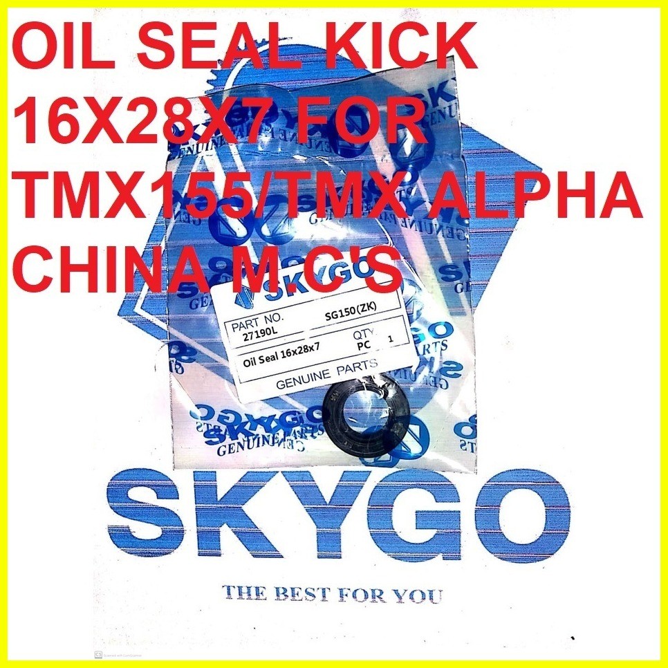 OIL SEAL KICK 16X28X7 FOR TMX155/TMX ALPHA/SKYGO AND OTHER CHINA MOTOR ...