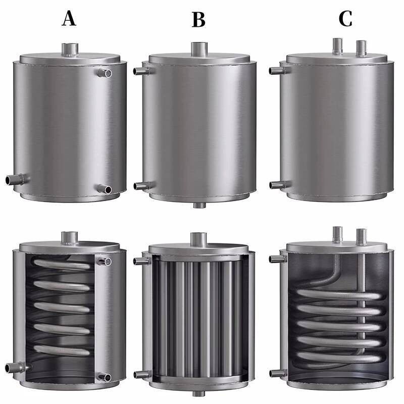 Condenser Coil Heat Exchanger 180 Tube Cold And Hot Water Distillation ...