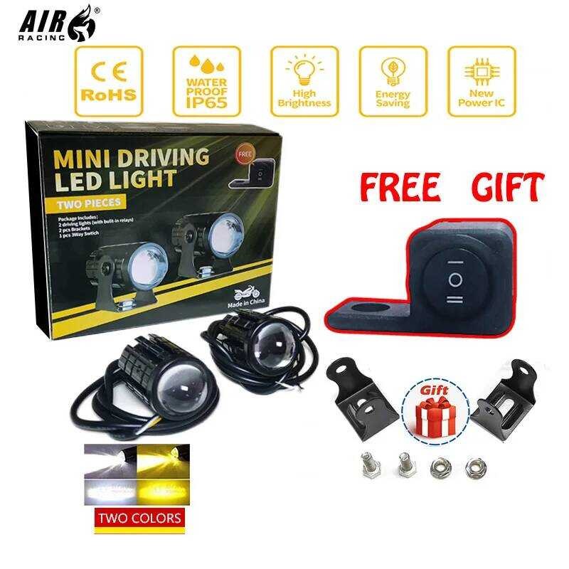 8 1Box Mini Driving Light Spot Light Waterproof Hi&Low For Motorcycle ...