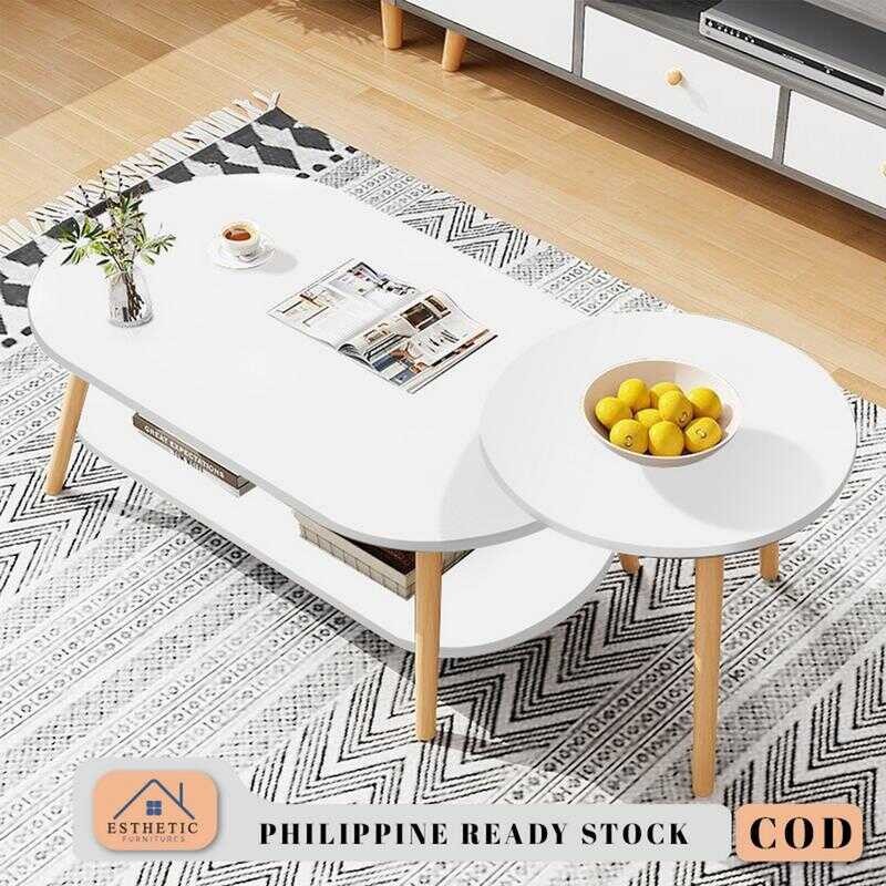 COD Coffee Table Simple Modern Combination Living Room Round Small ...