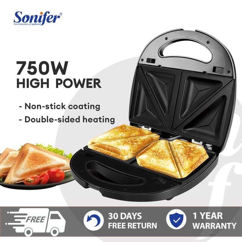 Sonifer Sand Maker Toaster Sf-6048 Electric Panini Press Breakfast Hine ...