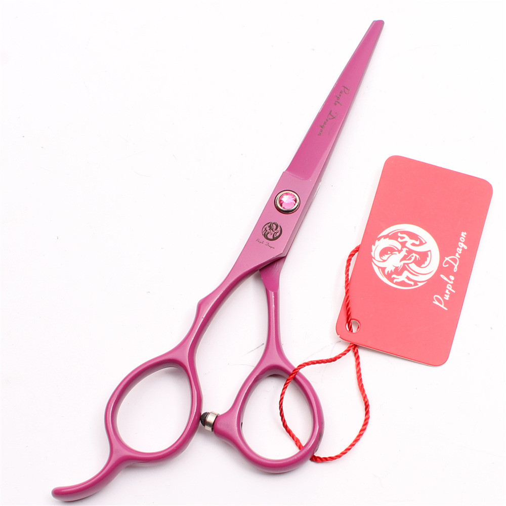 Zilong 5.5inch 6inch Rose Red Left-Handed Scissors Haircut Scissors ...