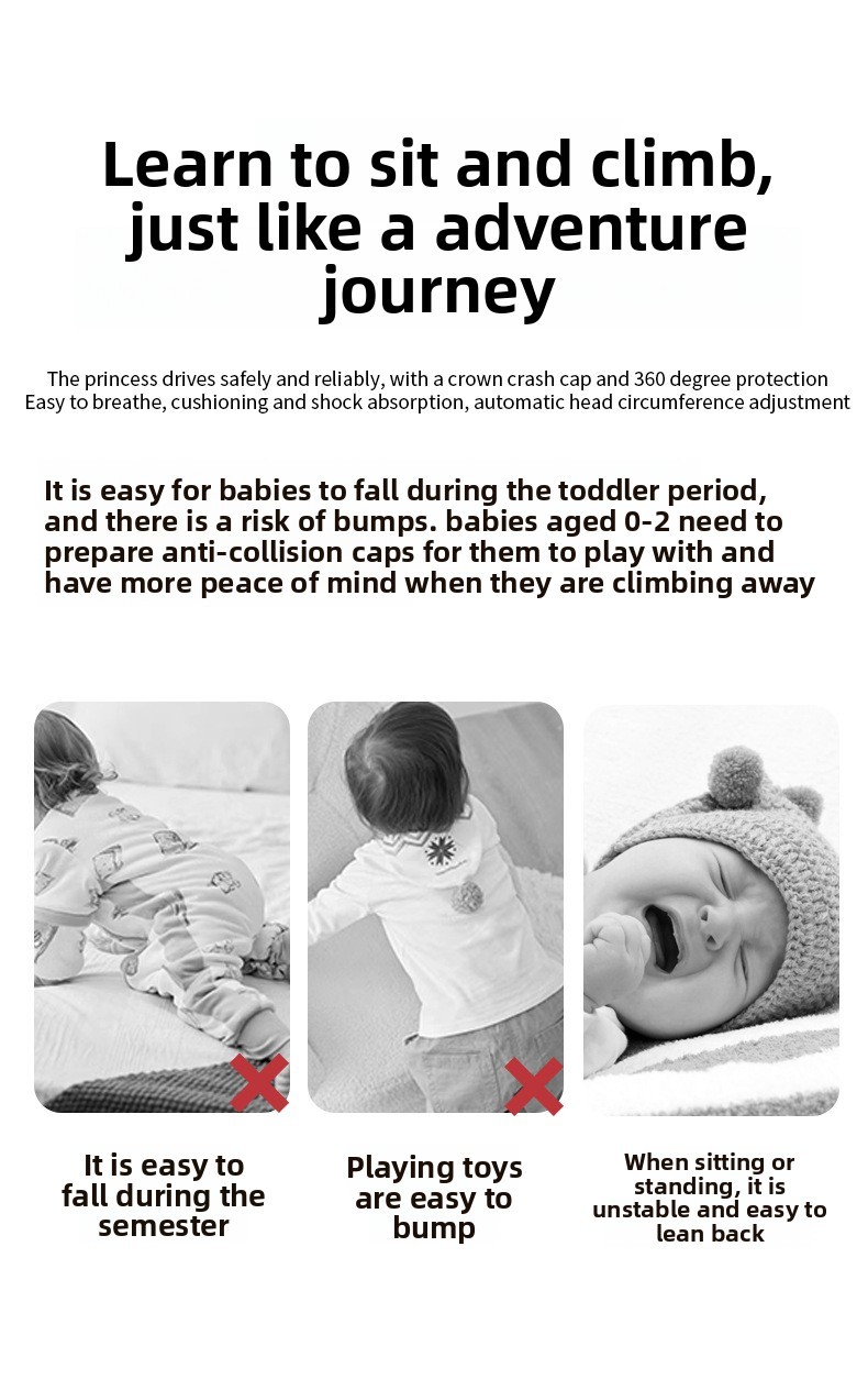 Anti fall hat for babies, infants, and children to learn how to walk ...