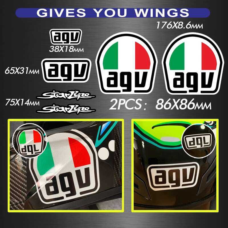 Suitable for AGV K1 K3 K5 Helmet Sticker Curved Half Helmet DGL Full ...