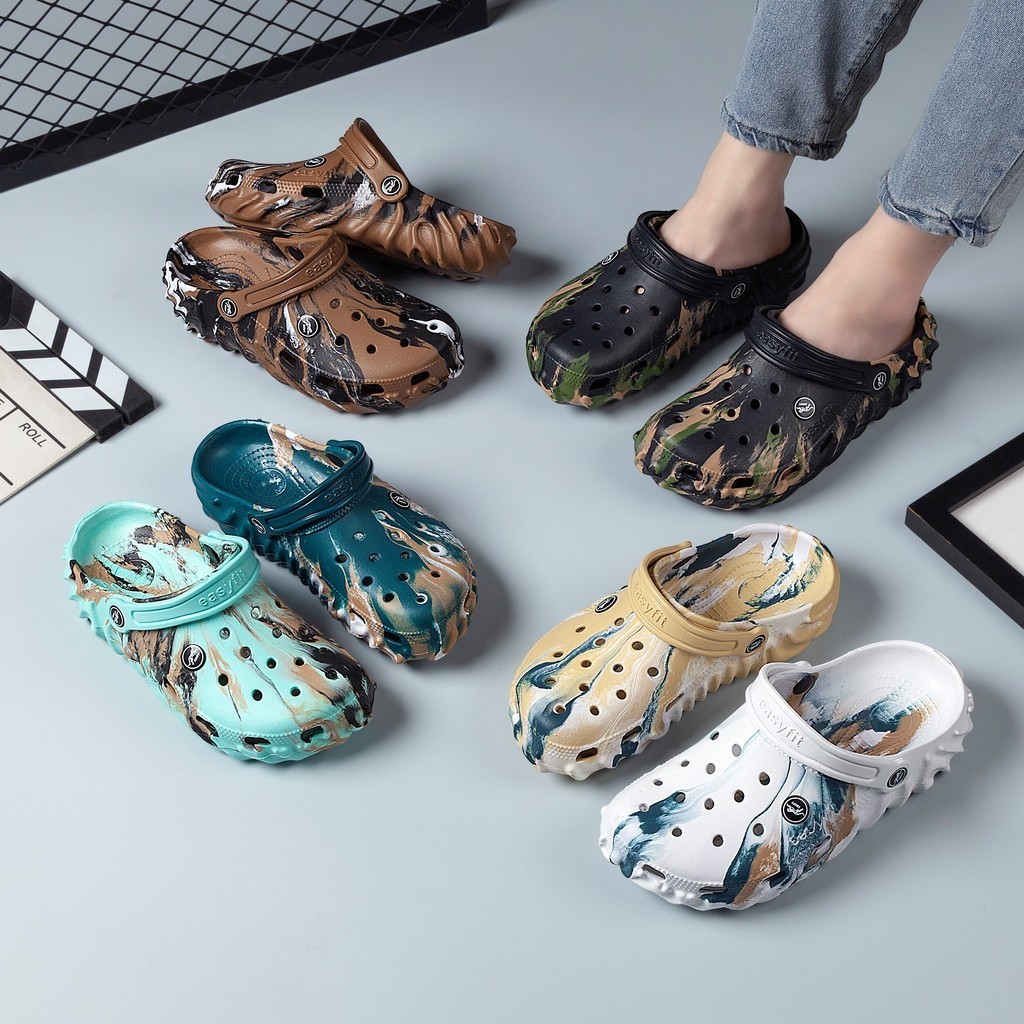 Easyfit Camo Clogs for Men EVA Swirl Sole Sandals Fashion Vortex Design ...