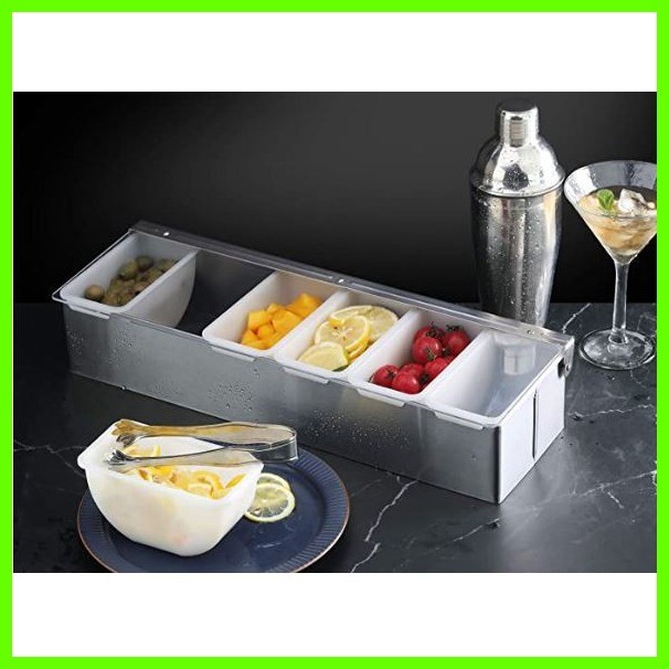 Stainless Steel Seasoning Box Condiment Spice Food Display Organizer ...