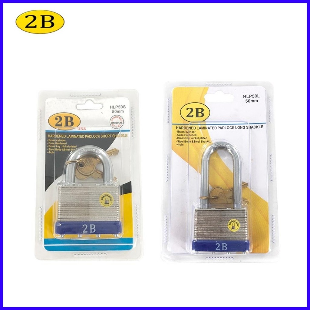 2B Heavy Duty Top Quality 50mm Hardened Laminated Short & Long Shackle ...