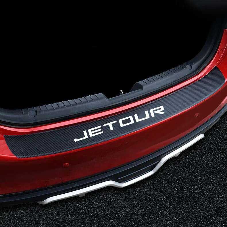 Car Trunk Rear Bumper Load Edge Protector Guard Trim Carbon Fiber ...
