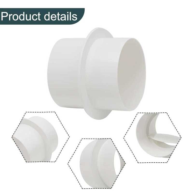 PVC Fan Check Round Pipe Backdraft Damper For Bathroom Kitchen Vae Size ...
