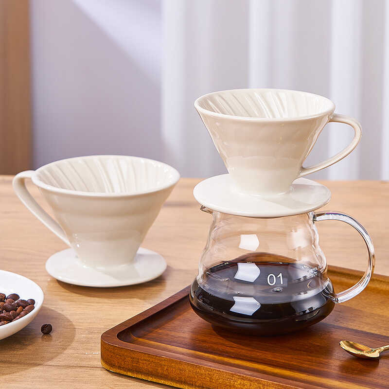 e European Ceramic Dripper V60 Pour Over Coffee Filter Funnel Cup ...