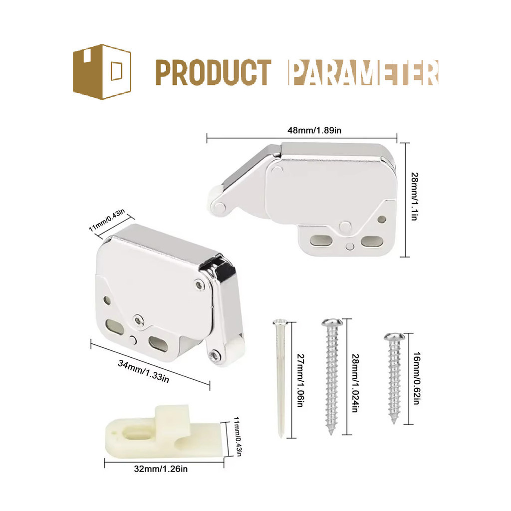 Automatic Spring Catch Locks – Touch Release For Cabinet, Closet ...