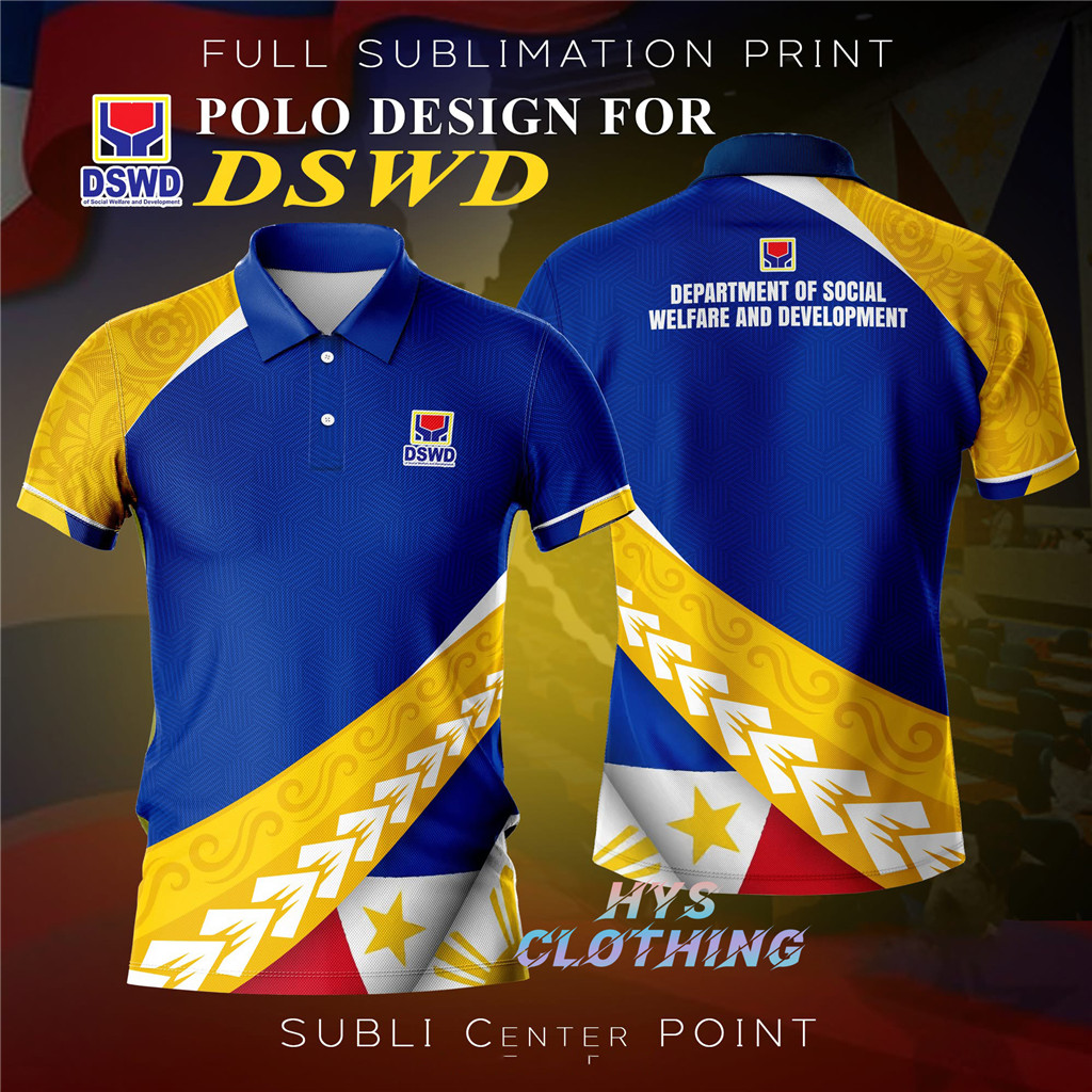 Full Sublimation DSWD DEPED DOLE LTO polo shirt for Woman and Men ...