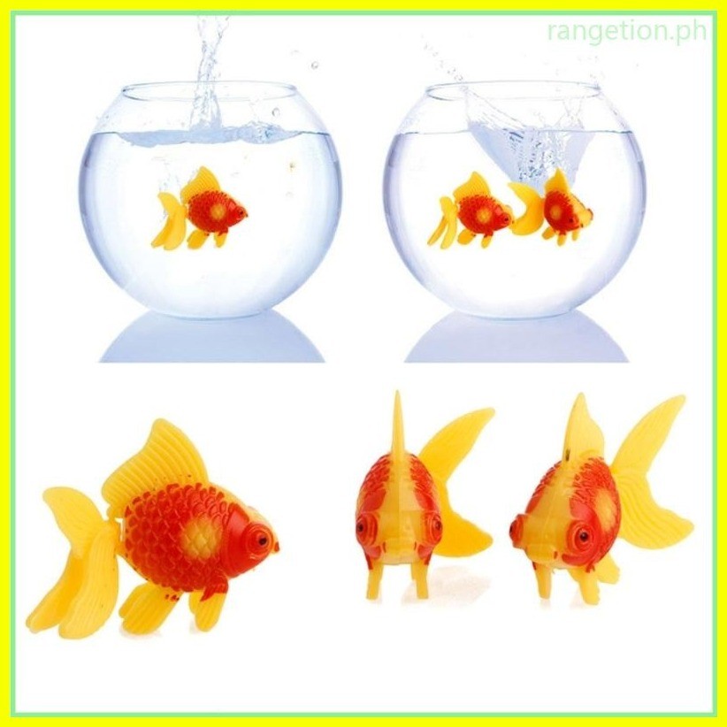 RAN 3-Piece Artificial Aquarium Fish Plastic Gold Fish Realistic Moving ...