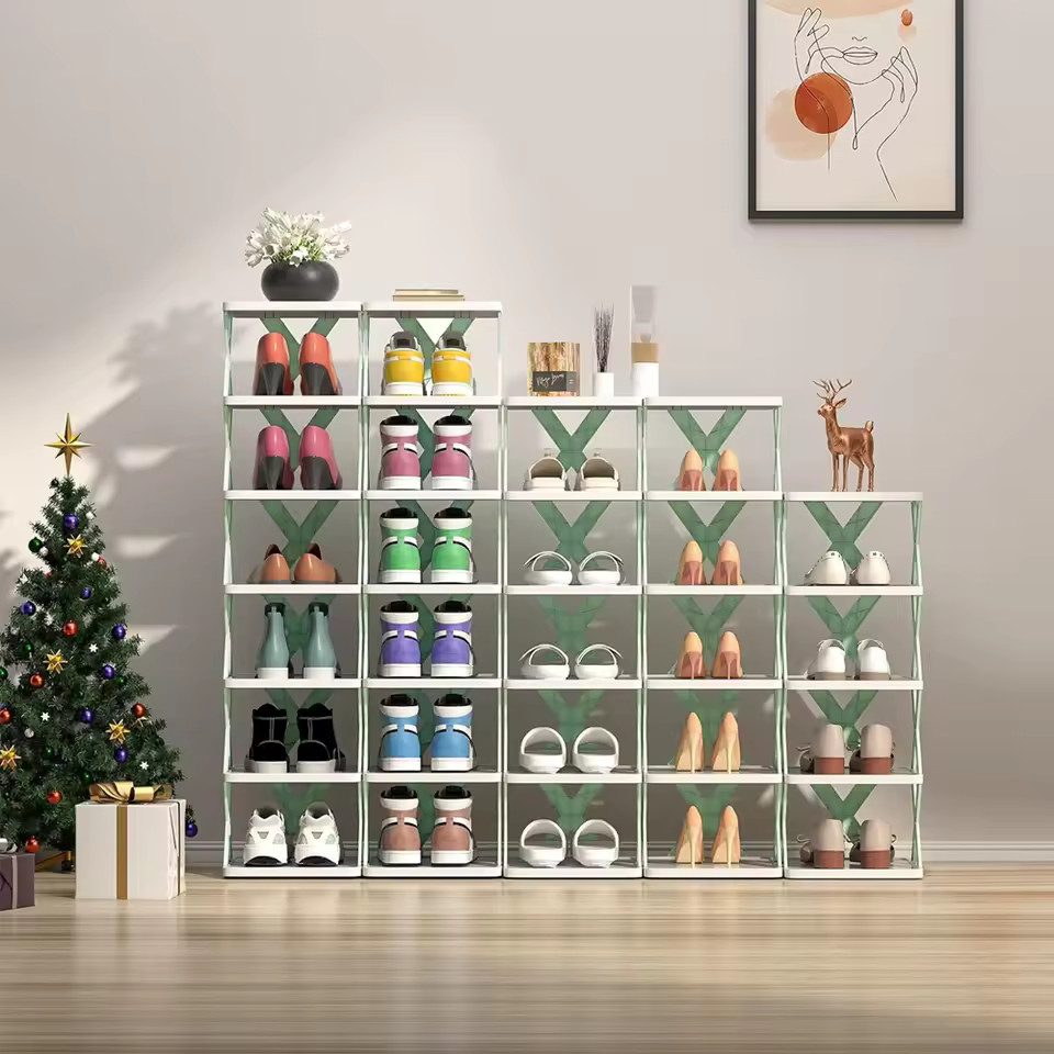 Simple Folding Multi-tier Shoe Rack DIY Shoe Rack Stackable Shoe ...
