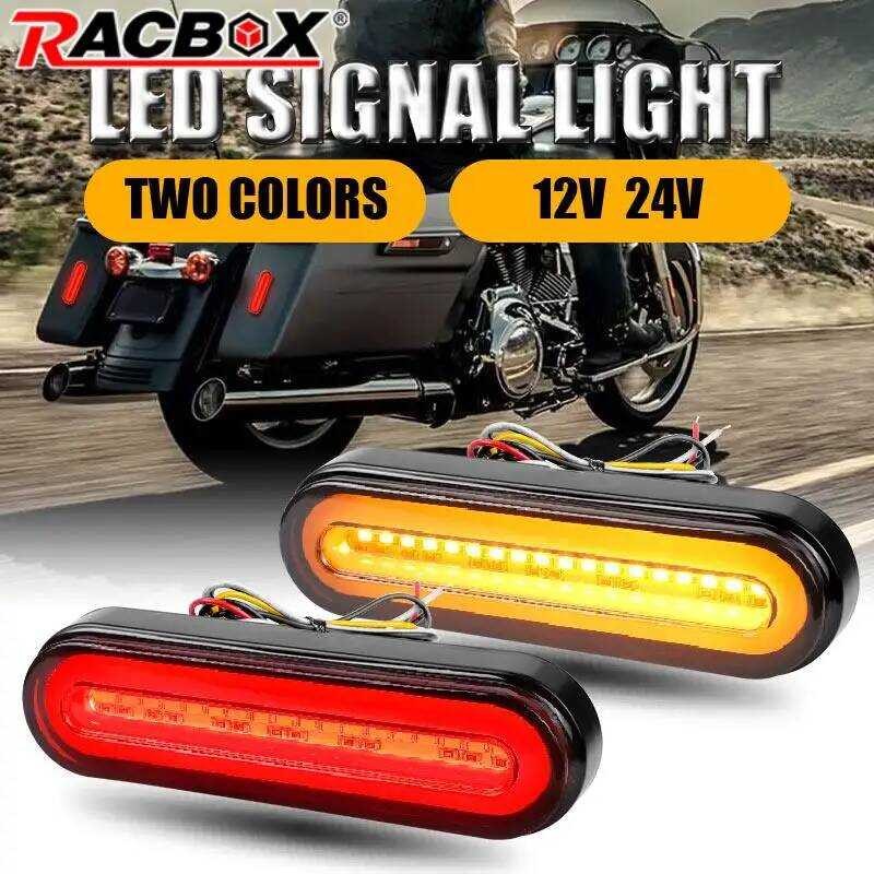 0 3 In 1 Motorcycle LED Tail Light Rear Lamp Stop Reverse Sequential ...