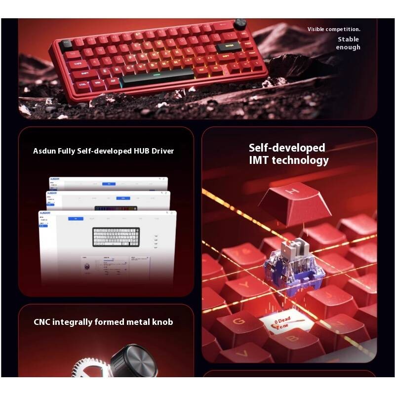 AUSDOM Zeus 68 Magnetic Axis Keyboard for RT Esports Games Customized ...