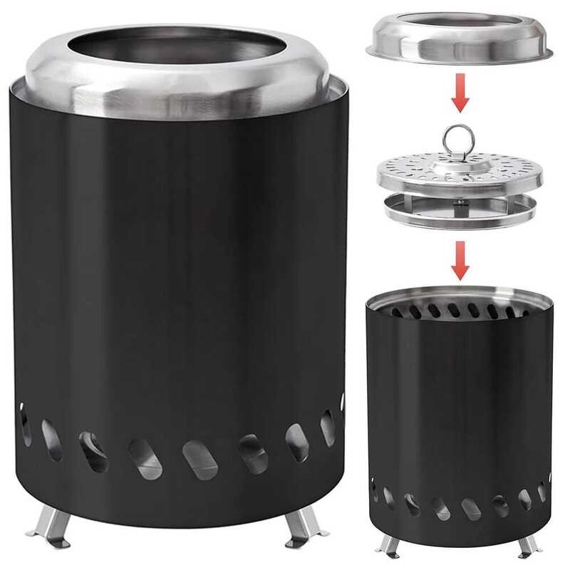 less Tabletop Fire Pit Indoor Outdoor Table Top Firepit Portable Mini ...