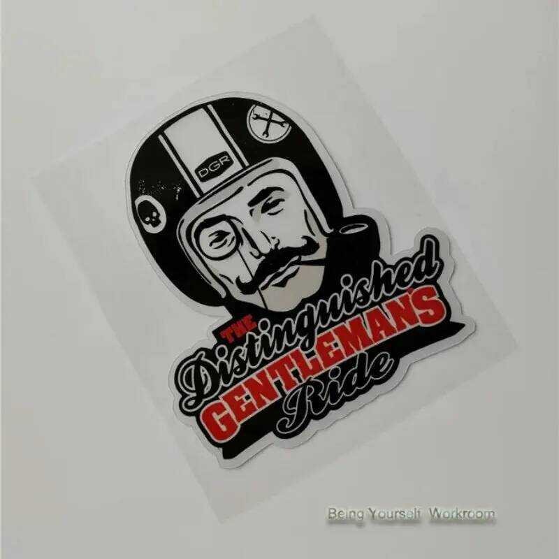 the Distinguished Retro Gentleman's Ride cafe rider stickers motorcycle ...
