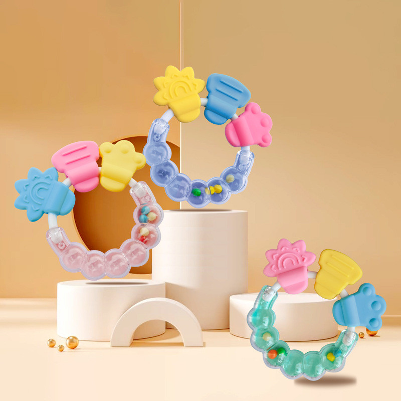 Teeth Biting For Baby Rattles Teether Toy Silicone Teeth Biting ...