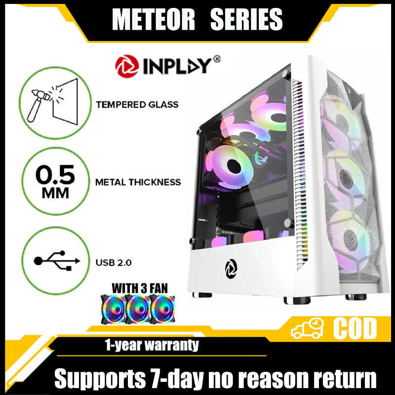 INPLAY PC Case Gaming Computer METEOR 01/Meteor 03 Mid-Tower ATX ...