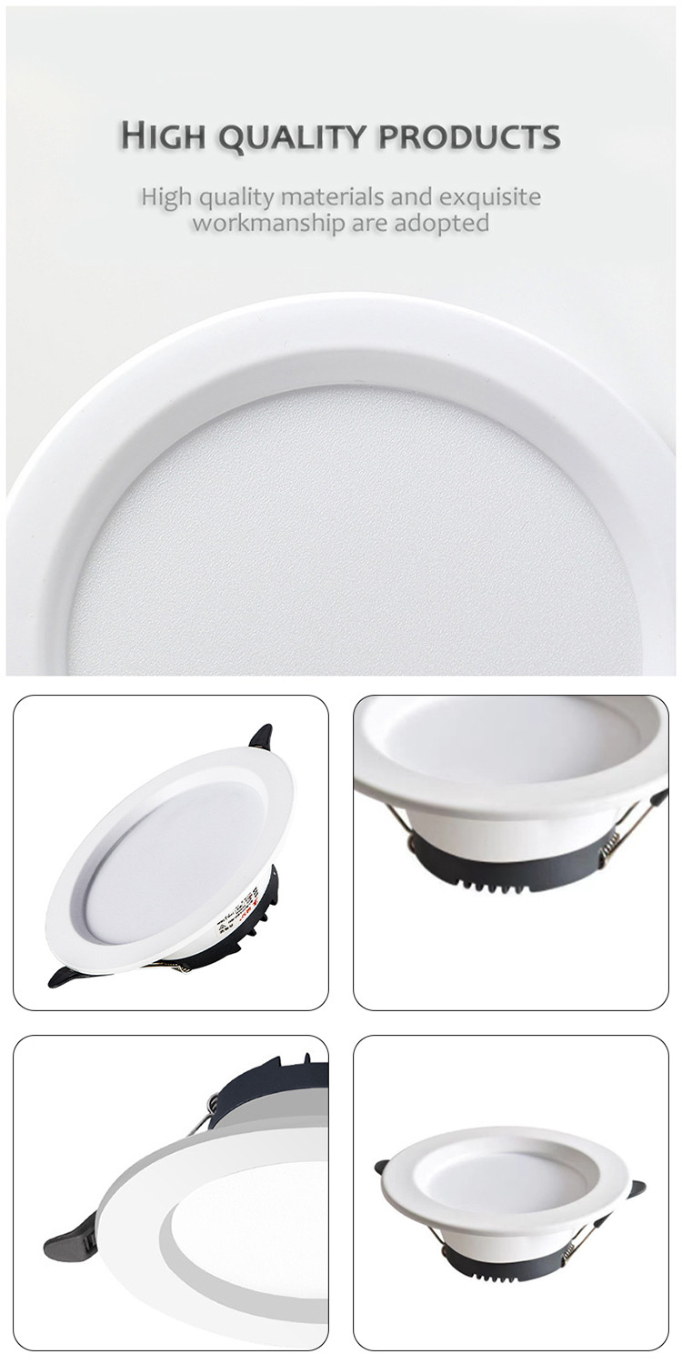 LED Downlight Recessed Pin Lights Panel Ceiling Light, 5W/7W Tri-Color ...