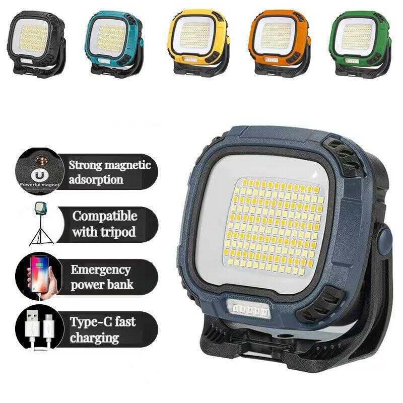 LED Multi-Functional Portable Type-C Working Light Emergency Rotating ...